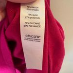 Chico's  Women's Pink‎ V-Neck Long Sleeve Pullover Knit Sweater Size 3 Photo 4
