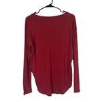 Athleta Maroon Long Sleeve Boat Neck Round Hem Athletic T-Shirt Women Sz S Photo 1