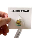 BaubleBar Blue Gold Jeweled Retro Vintage Record Player Charm Pendant Photo 0