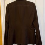Laundry by Shelli Segal BROWN JACKET TAN PIPING AROUND SEAMS/POCKETS/NECKLINE Photo 1