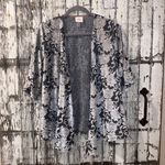 Knox Rose  gray velvet floral open from cardigan Photo 0