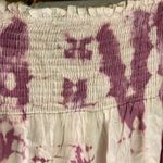 Angie Tie Dye Shorts Smocked Waist Rayon Purple White Boho Festival New Photo 1