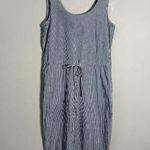 Drew Anthropologie Striped Jogger Jumpsuit Women's Small Blue White Boho Preppy Photo 1