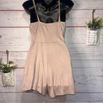 Charming Charlie Women’s Taupe Tie Shoulder Romper Medium Photo 3