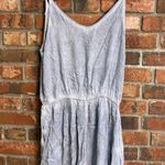 American Eagle womens chambray crossover front ruffle skort romper blue large Photo 5