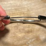 Sterling Silver Etched Floral 925  Bangle Photo 12