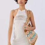 Urban Outfitters NWT Celeste cream beaded halter crochet mini dress Photo 1