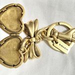 Coach Bow Heart Locket Bag Charm Keychain Photo 6