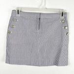 J. CREW Factory 100% Cotton Blue White Seer Sucker Button Pockets Skirt, Size 4 Photo 0