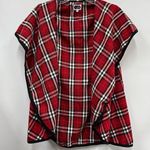 Mud Pie  Plaid OS wool blend open cardigan sweater shrug poncho top Photo 0