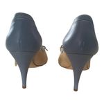 Moschino  cheap and chic womens 41 9.5 blue bow straw cute woven leather Italy Photo 5