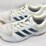 Adidas Ligra 7 Volleyball Shoes FZ4660 White Black Gum Women’s Sz 7 Indoor Court Photo 0