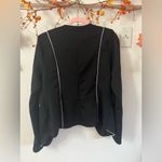 Stoosh  Black Blazer with white contrast piping Photo 3