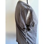 ALLSAINTS Charcoal Grey V Neck Short Sleeve T Shirt Womens Size Small Tie Detail Gray Photo 2
