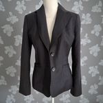 Ann Taylor Gray Pinstripe Blazer Jacket Size 2 Photo 2