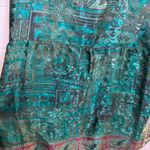 Elegant Teal and Purple Mini Dress Made In India Swami Gear Size L/XL Boho Green Size L Photo 4