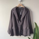 Torrid  Tweed Casual Blazer Traditional Herringbone Deep Black Houndstooth Button Photo 3