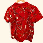 Ralph Lauren Vintage 90s Lauren Women’s All Over Equestrian Print Polo Size L Photo 1