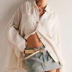 Free People Cardiff Cotton Gauze Button-Up Shirt size medium Photo 0