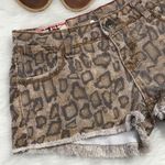 1st Kiss Distressed Animal Print Shorts Photo 2