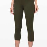 Lululemon Align Crop *21" Dark Olive Size 8 Photo 0