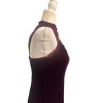 Vintage Gothic Velvet Halter Gown Burgundy Velvet Opera Dress with Pearl Choker Photo 4