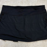 Lululemon Athletica Pace Rival Athletic Skirt Skort Black Size 10 Regular Photo 0