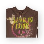 Lucky Brand VHTF: new Y2K  ✌︎︎ Live in Love Graphic Zip Hoodie ✌︎︎ Cocoa Neon XS Photo 5