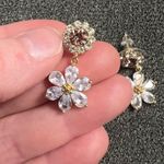 Daisy gem earrings on lavender studs Gold Size OS Photo 2