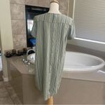 Cloth & Stone  Women's S Linen Blend Striped Button Back Shirt Dress Green & Blue Photo 3