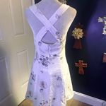 Vintage Newport News White Floral Dress with Criss Cross Back Size 8P Photo 5