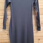 Stateside  Size Small Ribbed Henley Long Sleeve Midi Length Collared Dress Photo 6