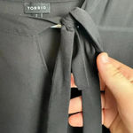 Torrid  Georgette Black Bow Tie Blouse Long Sleeve, Lightweight 2X E2 Photo 5