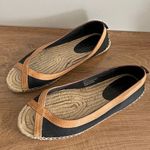 Tommy Bahama  Violine Espadrille 8.5 Black Tan Canvas Jute comfy walking flat Photo 1