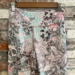 Evolution and creation Evolution Creation Skull Mutli Colored Floral Athletic Work Out Cropped Leggings Photo 1