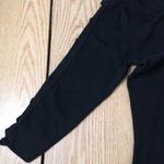 Womens Stretchy Silk Vneck Shirt 3/4” Length Sleeve Open Arms Black Size Medium Photo 4