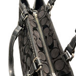 Coach  Classic Signature Black Canvas Handbag EUC Photo 9