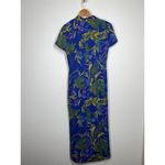 David Warren Faux Wrap Midi Maxi Dress 8 Vintage Tropical Floral Chiffon Photo 4
