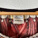 Rima Boho Artsy Multi Color Embellished Kaftan Dress Beach Cover Size OS Red Photo 5