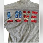 PINK - Victoria's Secret PiNK Victoria’s Secret Bling Sequin American Flag Patriotic Long Sleeve Shirt Photo 2
