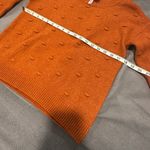 Love by Design  XS Orange Embossed 3D Polka Dot Sweater. Soft, Comfortable. Warm. Photo 3