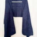 Soft Goat Brushed Alpaca Blend Wool Scarf Wrap Navy Blue Photo 0
