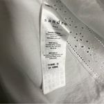 Sandro Paris White Eyelet Sleeve Women's Top Short Sleeve Size 10 Photo 3