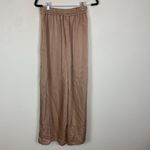 House of Harlow 1960 Women's S Tan Brown Satin High Rise Wide Leg Trouser Pants Photo 5