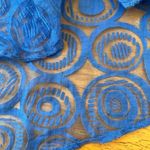 Sheer Oversized Blue Nylon Blouse Shirt Swim Cover Up Top Blouson, Size L Size L Photo 7