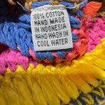 NWT Celia B Gemma Sweater Large Multicolor Boho Cotton Pullover Pink Photo 12