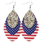 Boho American Flag Statement Earrings Photo 0