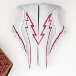 Vans  Old Skool Bolt Pop Pink Glow Lace Up Sneakers Skate Shoes White Pink Photo 8