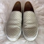 Aquatalia  Leather Bone Weave Slip On Sneakers 9 Photo 2