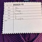 CHAPS Cable Knit Sweater Large Purple Preppy Photo 8